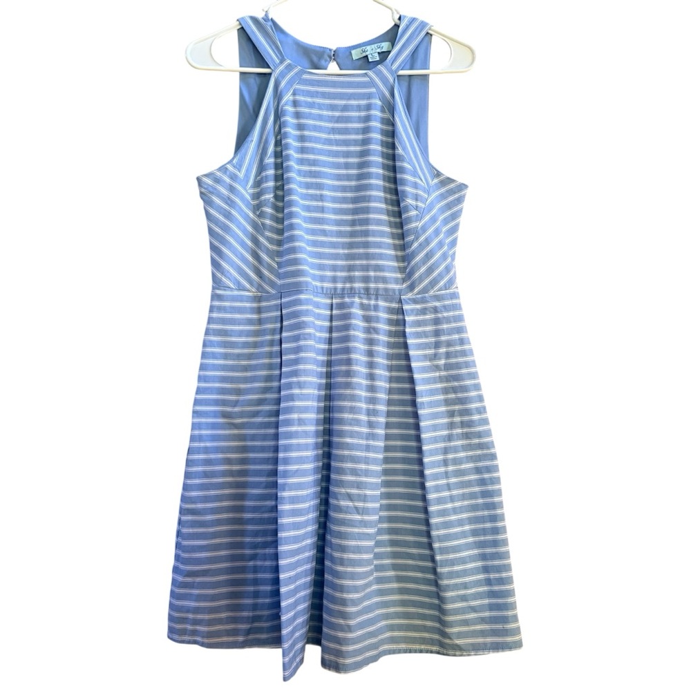 Blue and White Striped Dress She Sky Dress size L